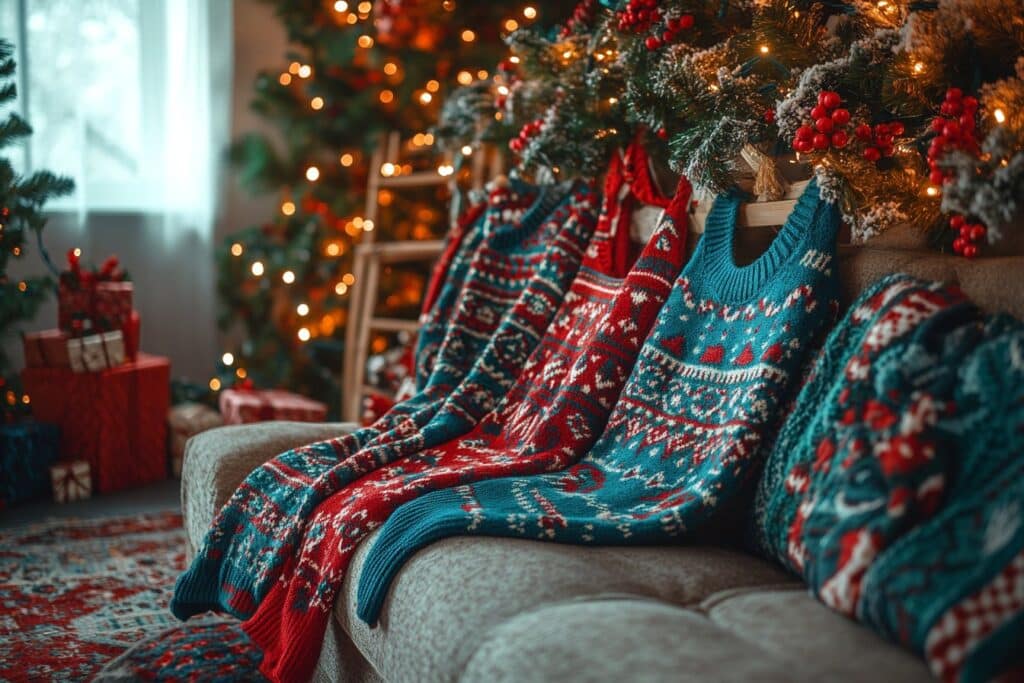 Pulls de Noël et décorations : le duo incontournable pour une maison féérique