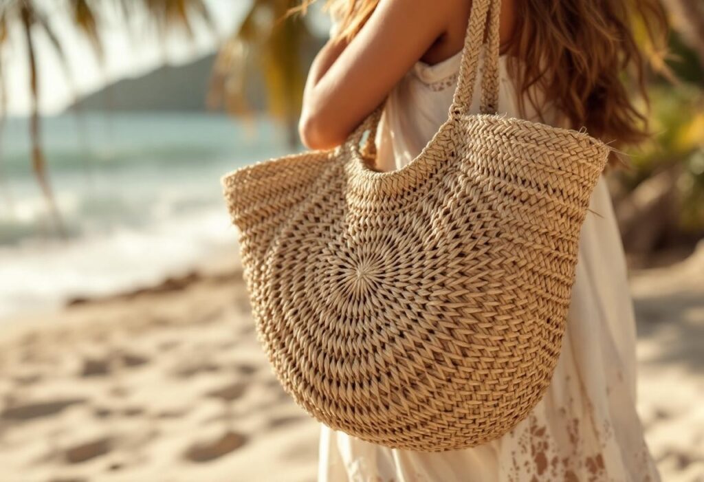 Look bohème ou chic riviera : adaptez votre sac en paille à votre silhouette mode