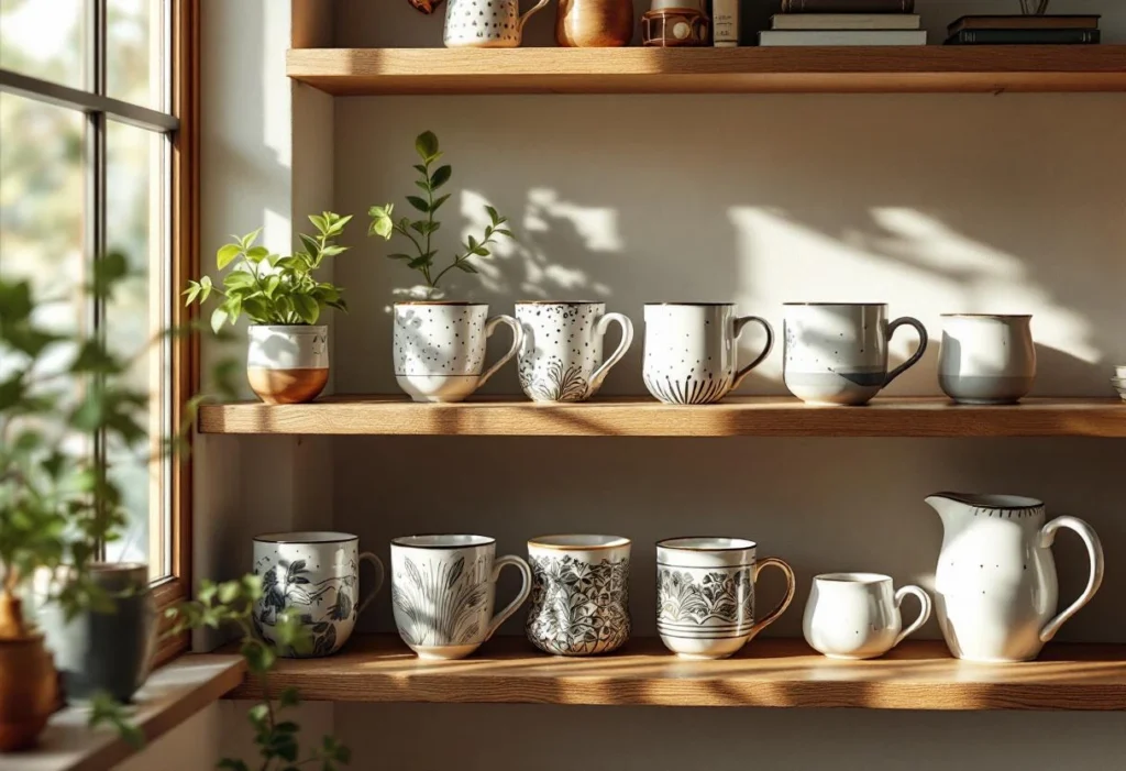 Mugs fantaisie et ambiance maison : créez une étagère qui raconte des histoires