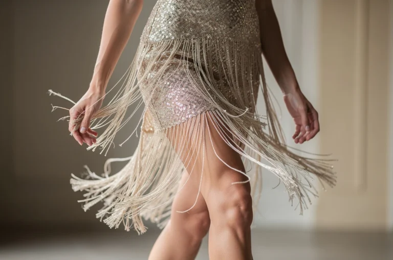 Sur la piste des tendances : ces robes à franges pailletées qui capturent chaque mouvement