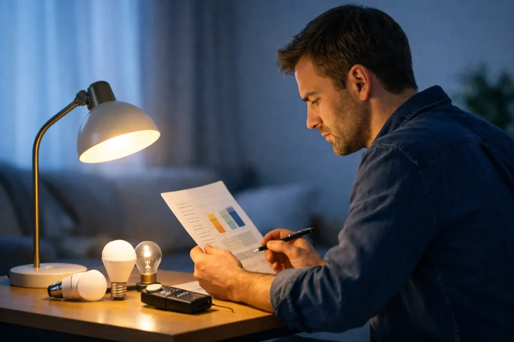 Éclairage domestique : lumens, kelvins et IRC expliqués une bonne fois