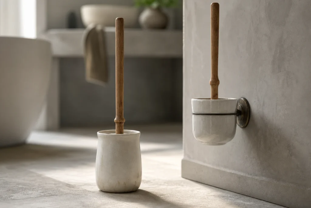Brosse de toilette à poser ou à suspendre : comment faire le bon choix ?