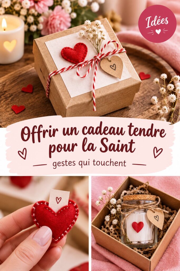Un cadeau tendre pour la Saint-Valentin, symbolisant l'amour et la tendresse.