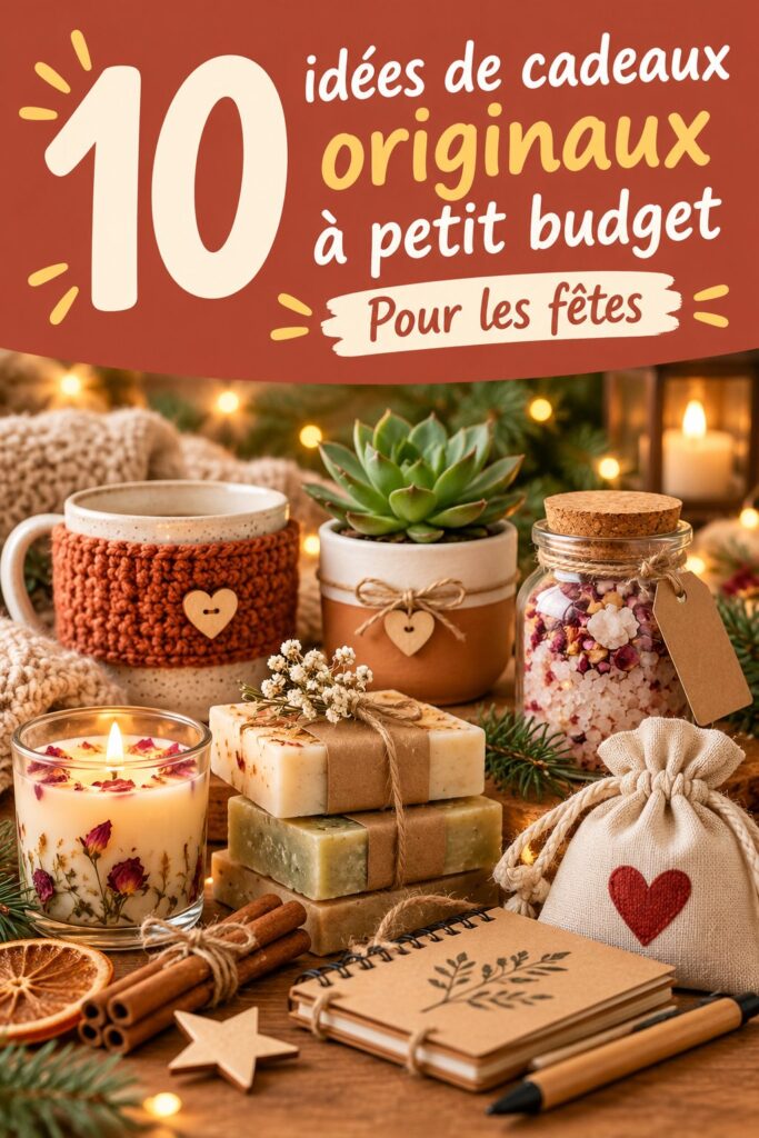 Sélection de 10 cadeaux originaux à petit budget pour les fêtes.