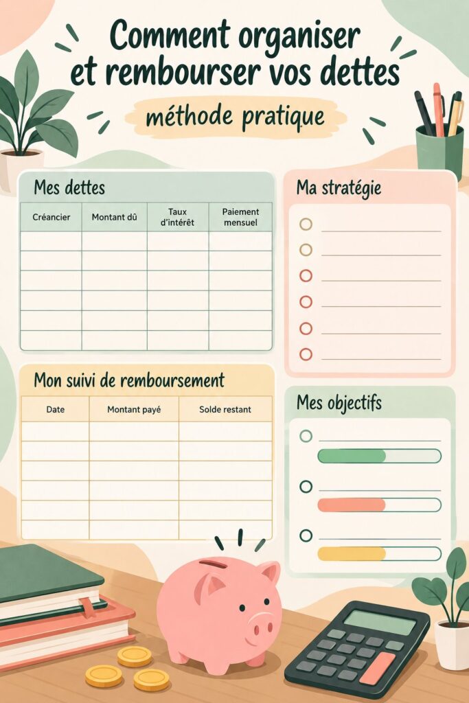 Un carnet avec des chiffres et des calculs indiquant la gestion de dettes
